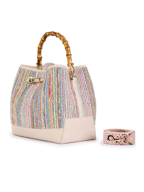 Jacquard raffia bucket bag VIAMAILBAG | CAYOSMULTIM02