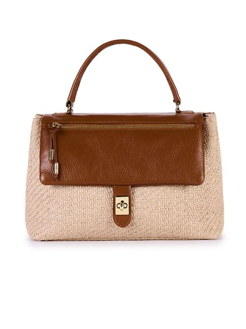 Raffia and leather handbag VIAMAILBAG | ISLARAFIAR01