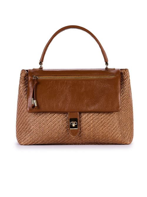 Raffia and leather handbag VIAMAILBAG | ISLARAFIAR02