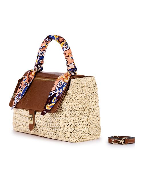 Raffia handbag with scarf VIAMAILBAG | ISLAUNITC01