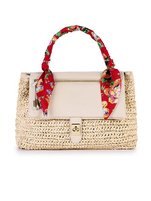 Raffia handbag with scarf VIAMAILBAG | ISLAUNITC02