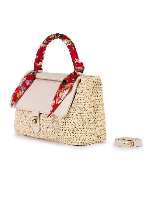 Raffia handbag with scarf VIAMAILBAG | ISLAUNITC02