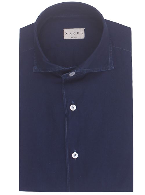 camicia indaco in mussola di cotone XACUS | 21124ML721003