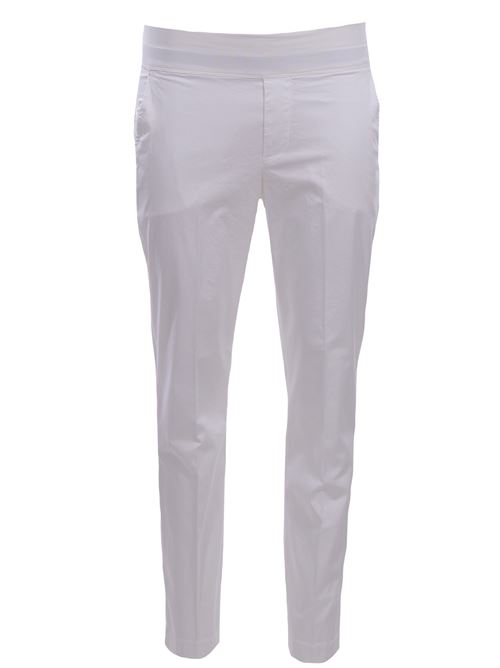 Pantaloni a sigaretta in cotone con elastico - EUROPEAN CULTURE - Virno