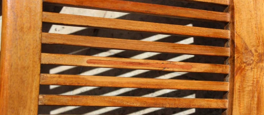 Repaired Teak Slat with Spline Installed