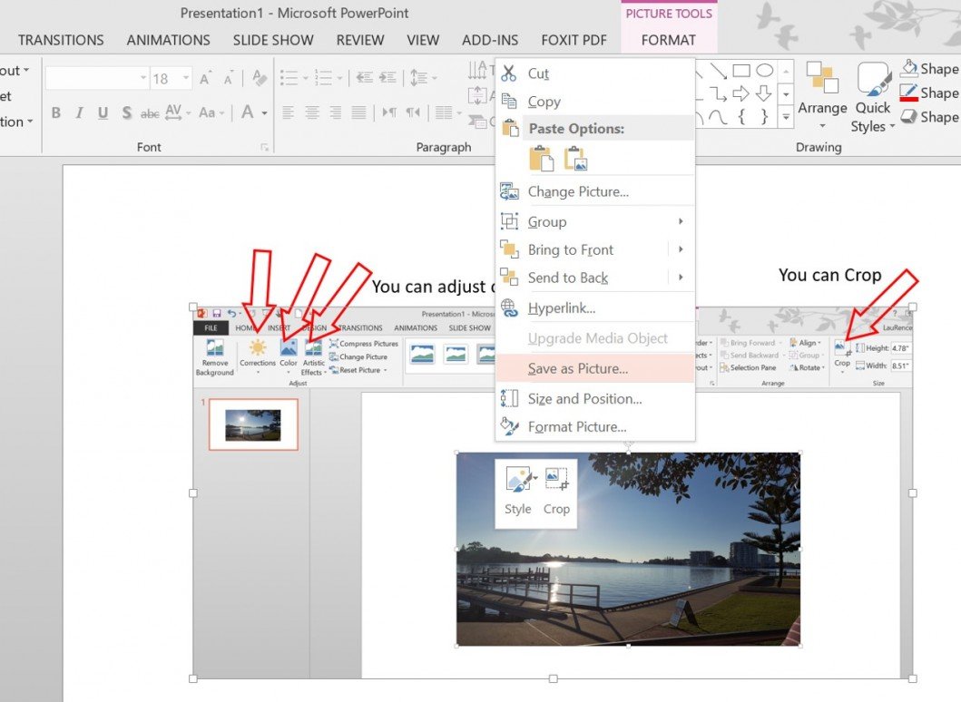 Fixing Pictures in Powerpoint