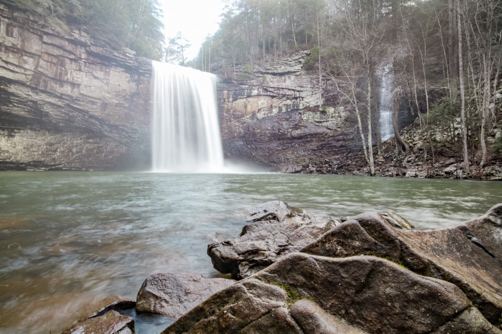 water fall at foster falls