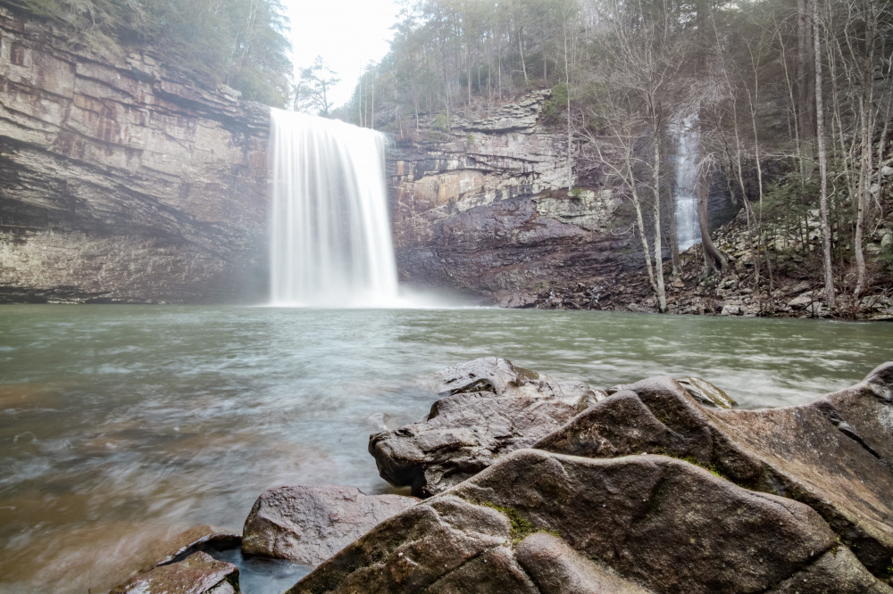 water fall at foster falls