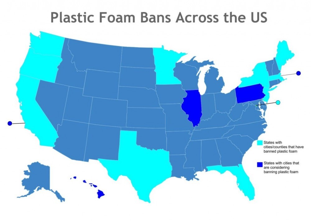 US Foam Ban Map