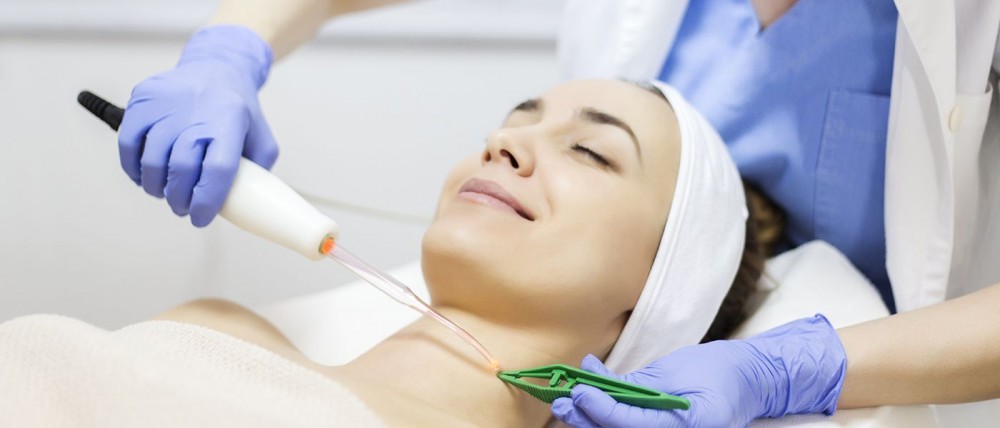 infrared skin session at clinic