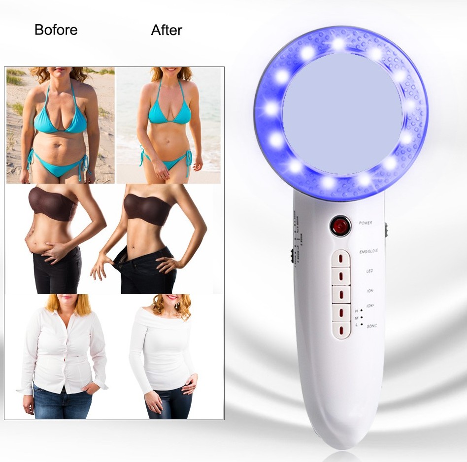 a handheld blue and red light therapy device