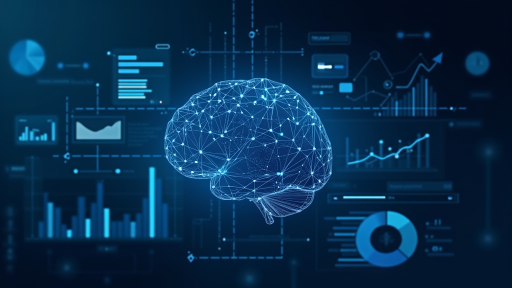 Abstract digital illustration of artificial intelligence analyzing search engine results