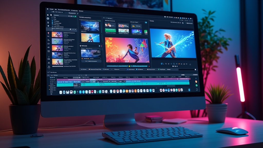 Where To Find High-Quality Video Templates 1 A collage of digital video template thumbnails on computer screens
