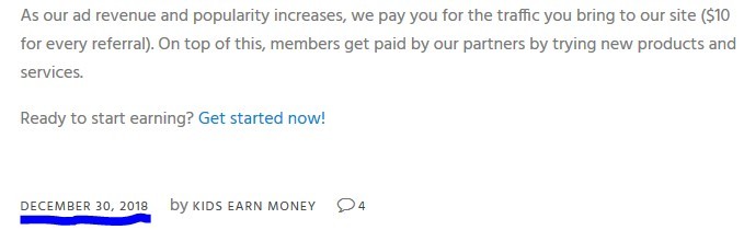 earliest date of article