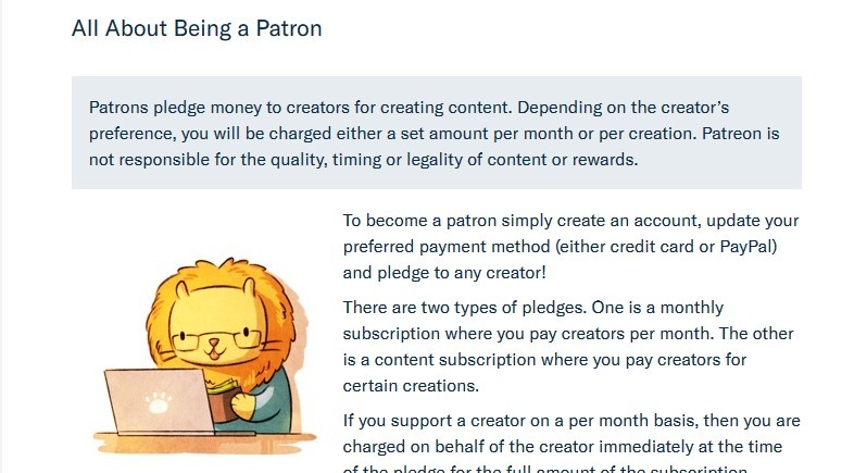 Terms Of Use page