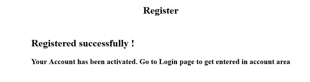 I registered with null info