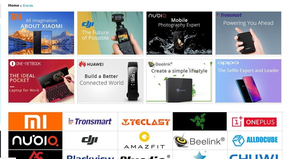 GeekBuying's many brands