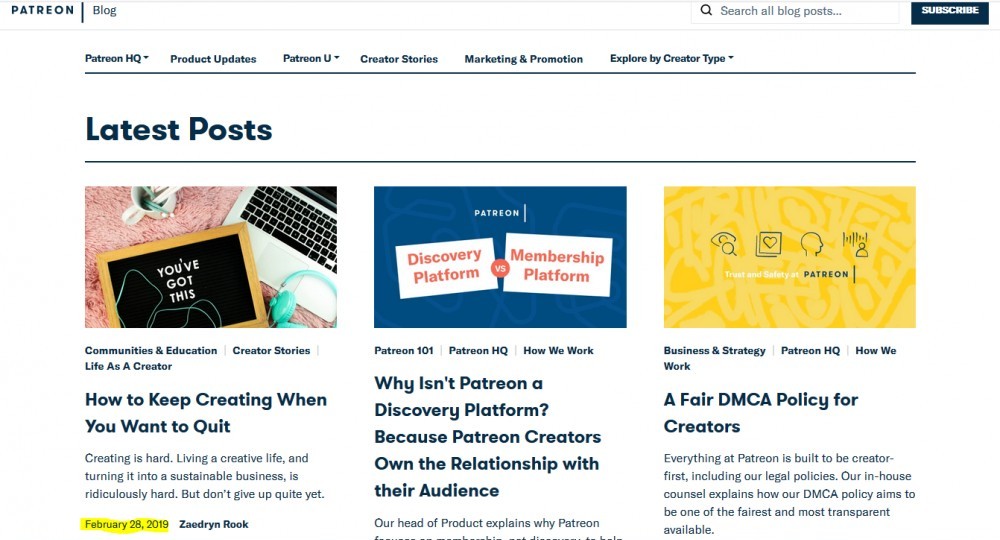 Patreon's Blog Roll