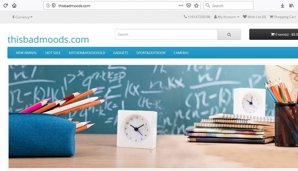 ThisBadMoods.com's main page