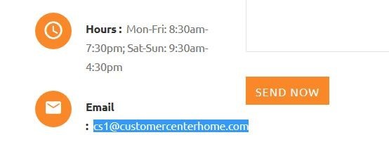 Fraudulent Email Address CS1@CustomerCenterHome.com