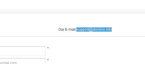 Fraudulent Email Address support@jdonline.info