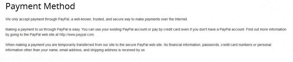 Payment Method - PayPal