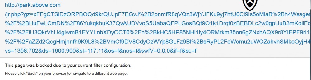 Blocked by my internet filter