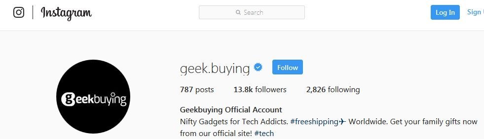 GeekBuying's Instagram Account