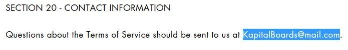 Email Address In The Terms