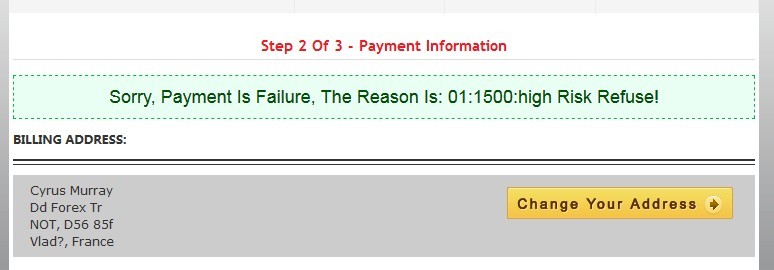 Payment Failed