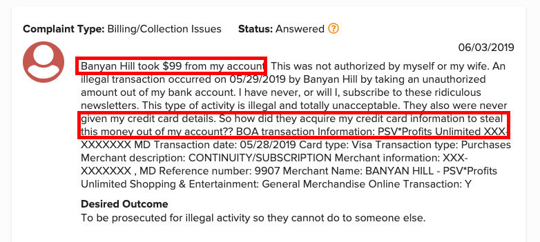 Another complaint on bbb.org about Real Wealth Strategist