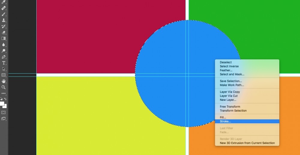 How To Make A Collage In Photoshop - Stroke Selection 