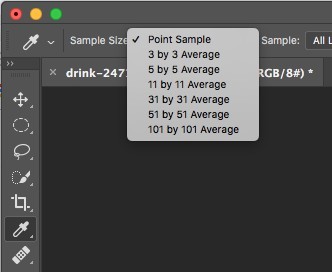 Eyedropper Tool in Photoshop - Point Sample Screenshot 