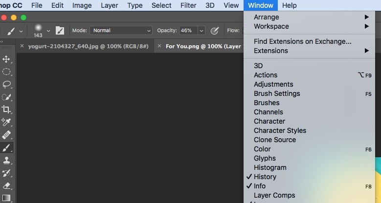 Windows and Tools in Photoshop