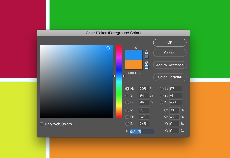How To Make A Collage In Photoshop - Color Picker 
