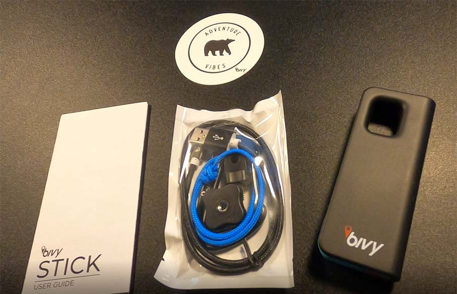 Bivy Stick Blue Package Contents