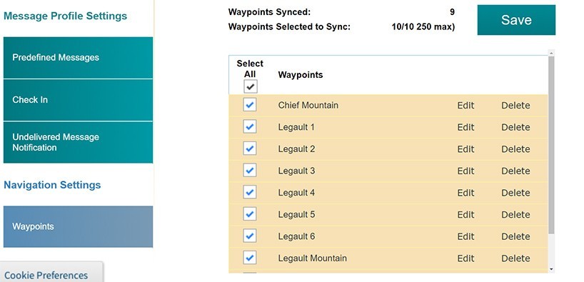SPOT Website | Saved Waypoints SPOT Website | Saved Waypoints