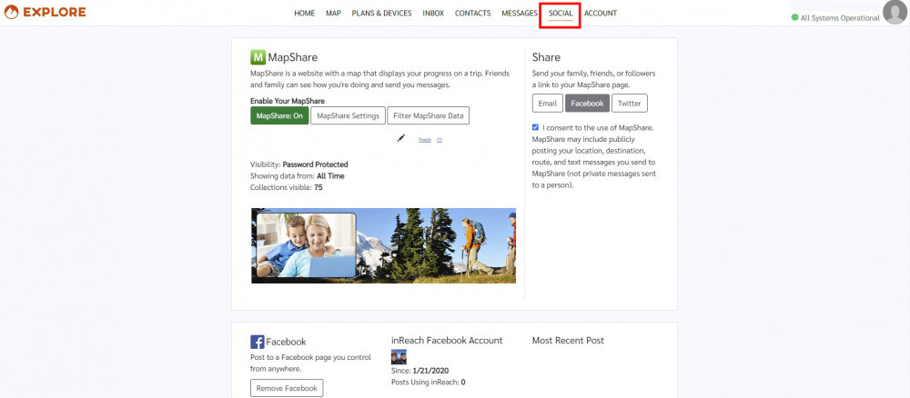 Garmin Explore MapShare Page