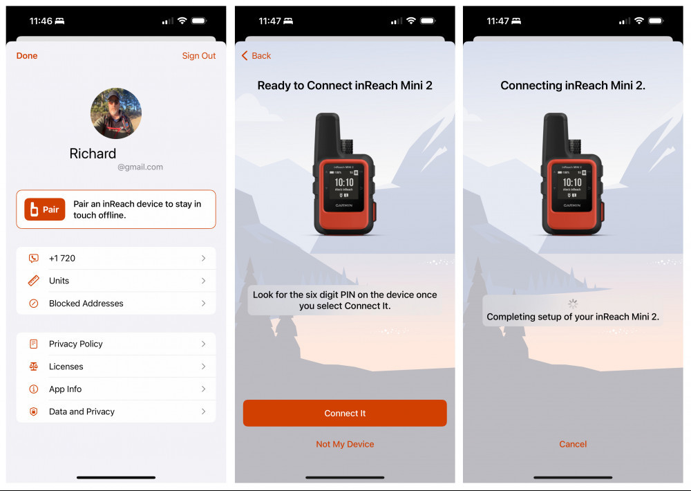 Pair Garmin inReach Device Pair Garmin inReach Device