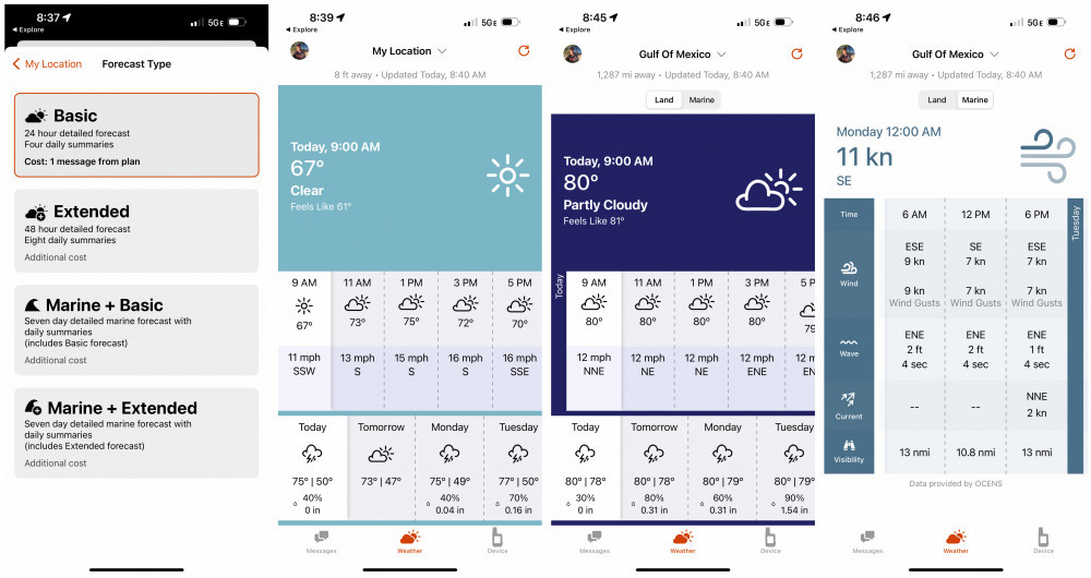 Garmin Explore App Weather with the Mini 2