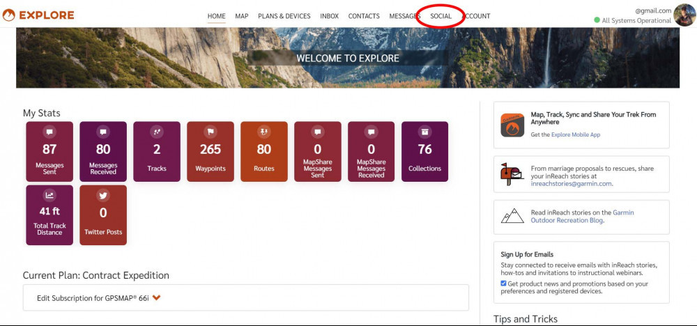 Explore Garmin Home Page