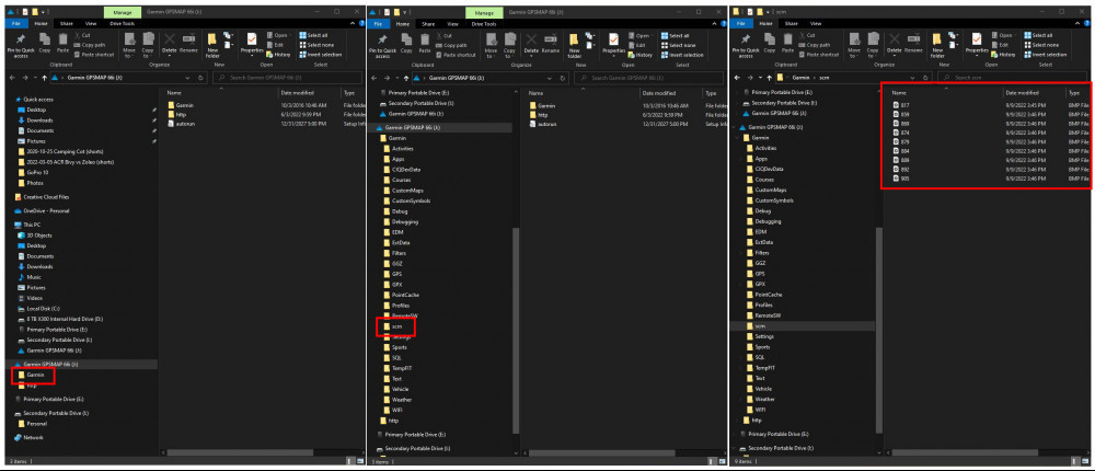 Copy Files from the GPSMAP 66i to the Computer