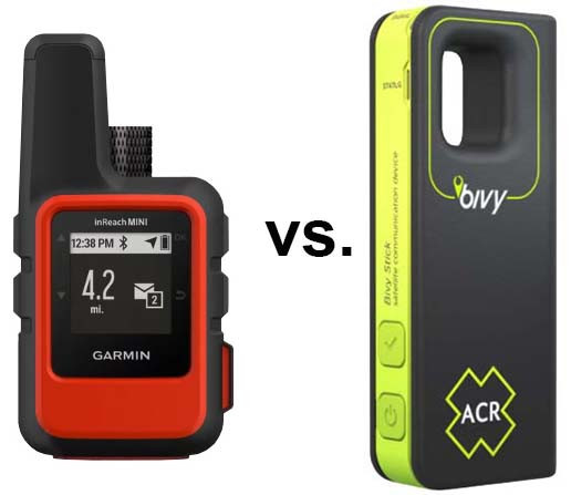 Garmin inReach Mini vs ACR Bivy Stick