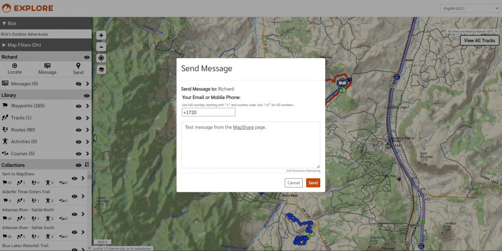 MapShare Message Page