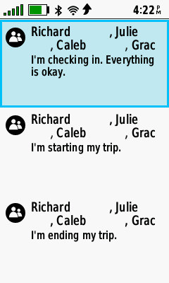 GPSMAP 66i Select Preset message