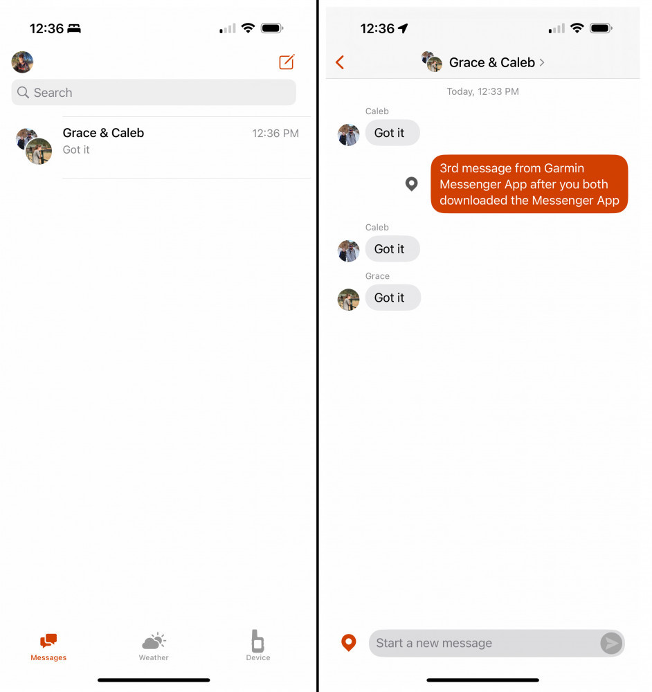 Group Chat with Garmin Messenger App Group Chat with Garmin Messenger App