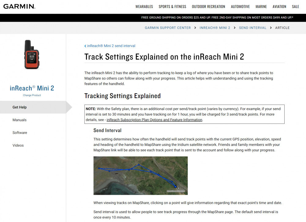 Support.Garmin - Send Interval Information