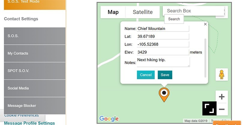 SPOT Website | Waypoint Map with Pop Up Box SPOT Website | Waypoint Map with Pop Up Box