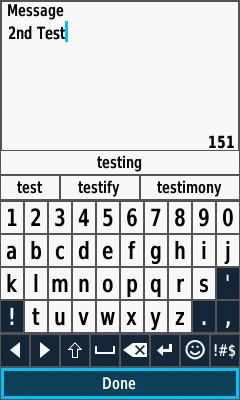Type Your Message and select DONE