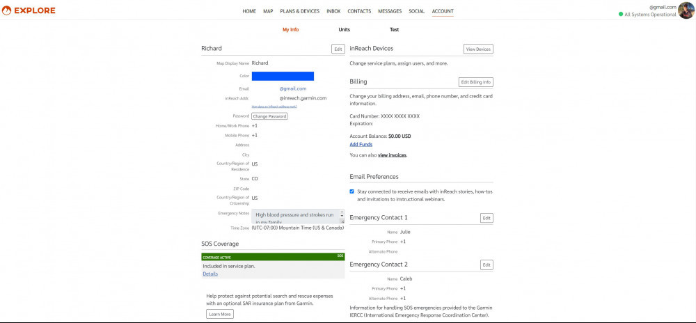 Garmin SOS Information